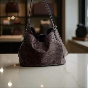 COACH Oxblood Edie Shoulder Bag – Limited Edition
